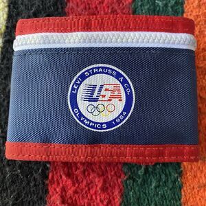 Levi’s Strauss 1984 Olympics Vintage Wristlet Armband Wallet Zipper Pouch New